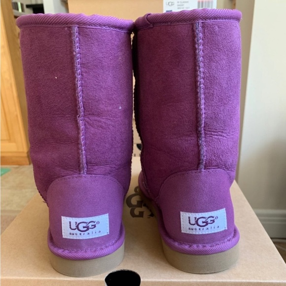 UGG CLASSIC SHORT PURPLE WOODE VIOLET BOOTS WOMENS 5 - Picture 3 of 9